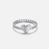 Gliederring Herz Silber