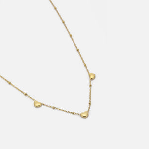 Halskette drei Herzen Gold