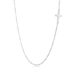 Halskette mit Kreuz-Anhänger Silber