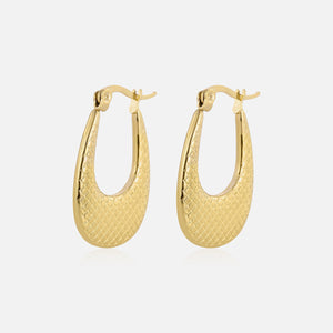 Ohrring kariert Gold
