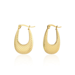 Ohrring kariert Gold