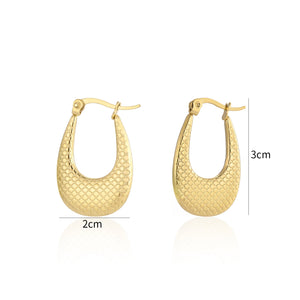Ohrring kariert Gold