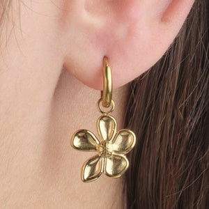 Ohrringe Blume Gold