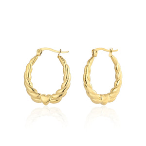 Ohrringe Bogen Herz Gold