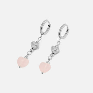 Ohrringe Fancy Herz und Perle Silber