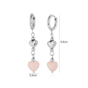 Ohrringe Fancy Herz und Perle Silber