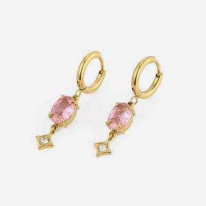 Ohrringe Zirkonia Rosa Gold