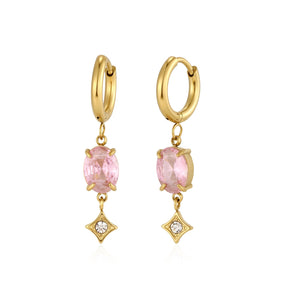 Ohrringe Zirkonia Rosa Gold