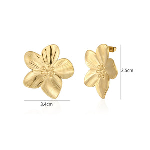 Ohrrstecker Classic Flower Gold