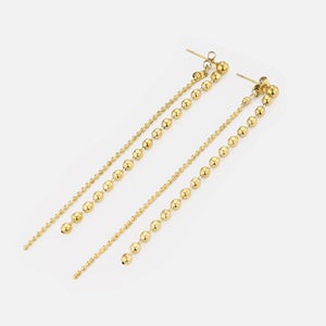 Ohrrstecker doppelte Kette Gold