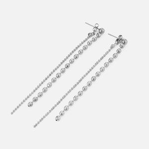 Ohrrstecker doppelte Kette Silber