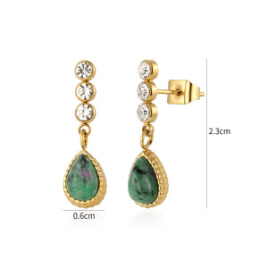 Ohrrstecker Emerald Drop Gold