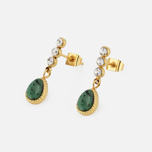 Ohrrstecker Emerald Drop Gold