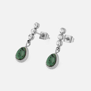 Ohrrstecker Emerald Drop Silber