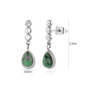 Ohrrstecker Emerald Drop Silber