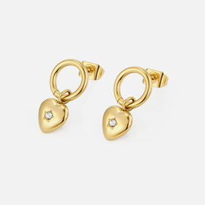 Ohrrstecker Herz Zirkonia Gold