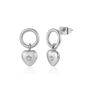 Ohrrstecker Herz Zirkonia Silber