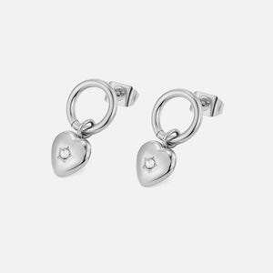 Ohrrstecker Herz Zirkonia Silber