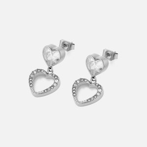 Ohrrstecker Loved Strass Silber
