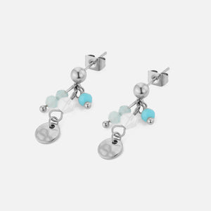 Ohrrstecker mit blauen Perlen Silber