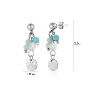 Ohrrstecker mit blauen Perlen Silber