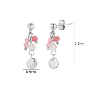 Ohrrstecker mit rosa Perlen Silber