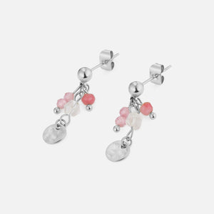 Ohrrstecker mit rosa Perlen Silber