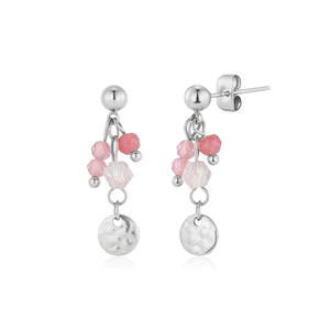 Ohrrstecker mit rosa Perlen Silber