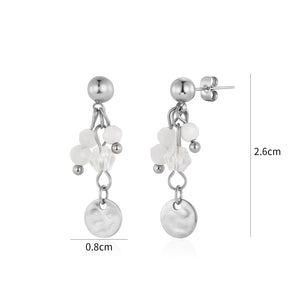 Ohrrstecker mit weißen Perlen Silber