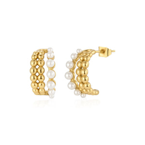 Ohrrstecker Mix Perlen Gold