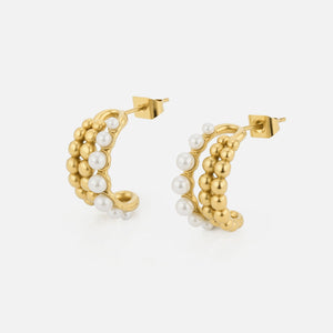 Ohrrstecker Mix Perlen Gold