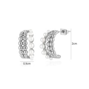 Ohrrstecker Mix Perlen Silber