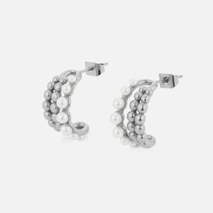 Ohrrstecker Mix Perlen Silber