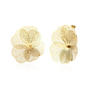 Ohrrstecker Offene Blossom Gold