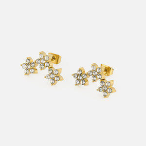 Ohrrstecker Sterne mit Steinen Gold