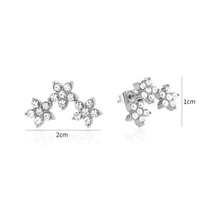 Ohrrstecker Sterne mit Steinen Silber