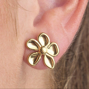 Ohrstecker Blume Gold