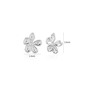 Ohrstecker Blume Silber