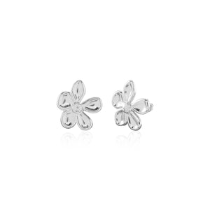 Ohrstecker Blume Silber