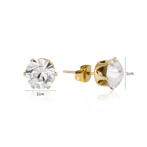 Ohrstecker Diamant 10mm Gold