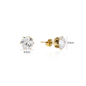 Ohrstecker Diamant 6mm Gold