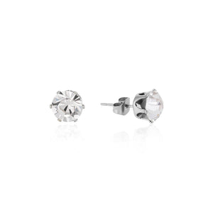 Ohrstecker Diamant 6mm Silber