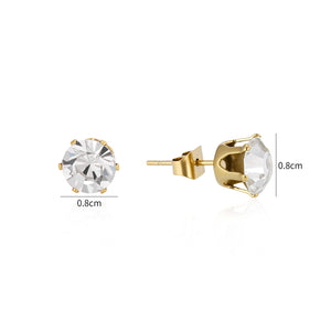 Ohrstecker Diamant 8mm Gold