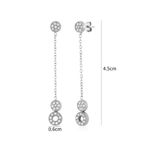 Ohrstecker Doppelkreis Silber