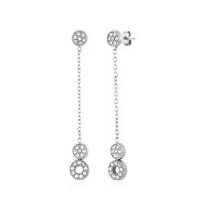 Ohrstecker Doppelkreis Silber