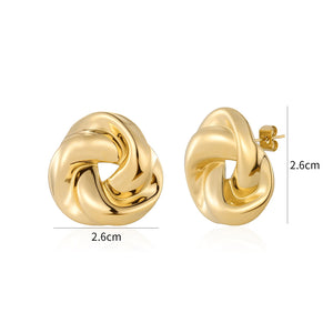 Ohrstecker Flechtknoten Gold