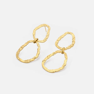 Ohrstecker geformte Ringe Gold