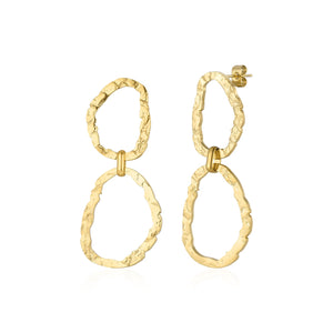 Ohrstecker geformte Ringe Gold