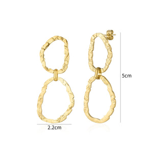 Ohrstecker geformte Ringe Gold