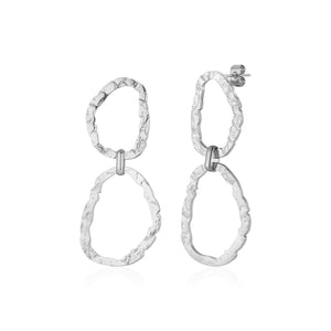 Ohrstecker geformte Ringe Silber